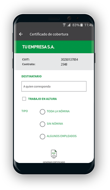 <b>Emití, descargá,<br/>compartí,</b> certificados,<br/>cláusula de no repetición,<br /> credenciales y estado de cuenta<br />corriente <b>en tiempo real</b>