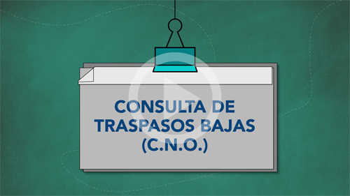 Tutorial - Consulta traspasos de bajas CNO